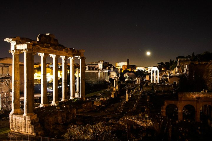 Rome under the moonlight