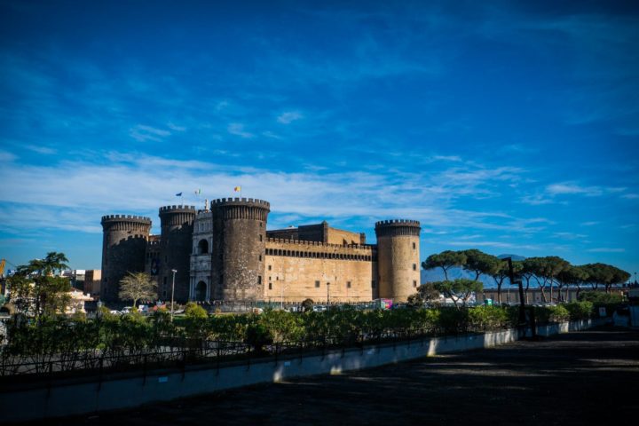 Highlights of Naples - A view of the castle from the Royal Palace