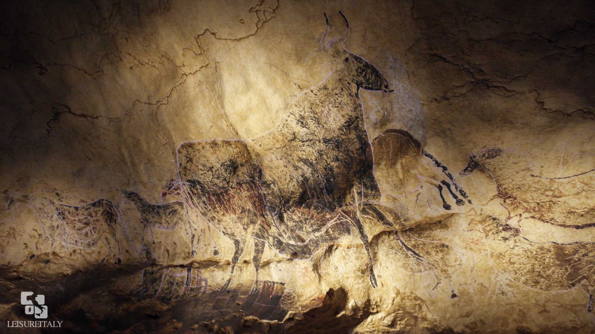 Reproduction of paintings on the cave