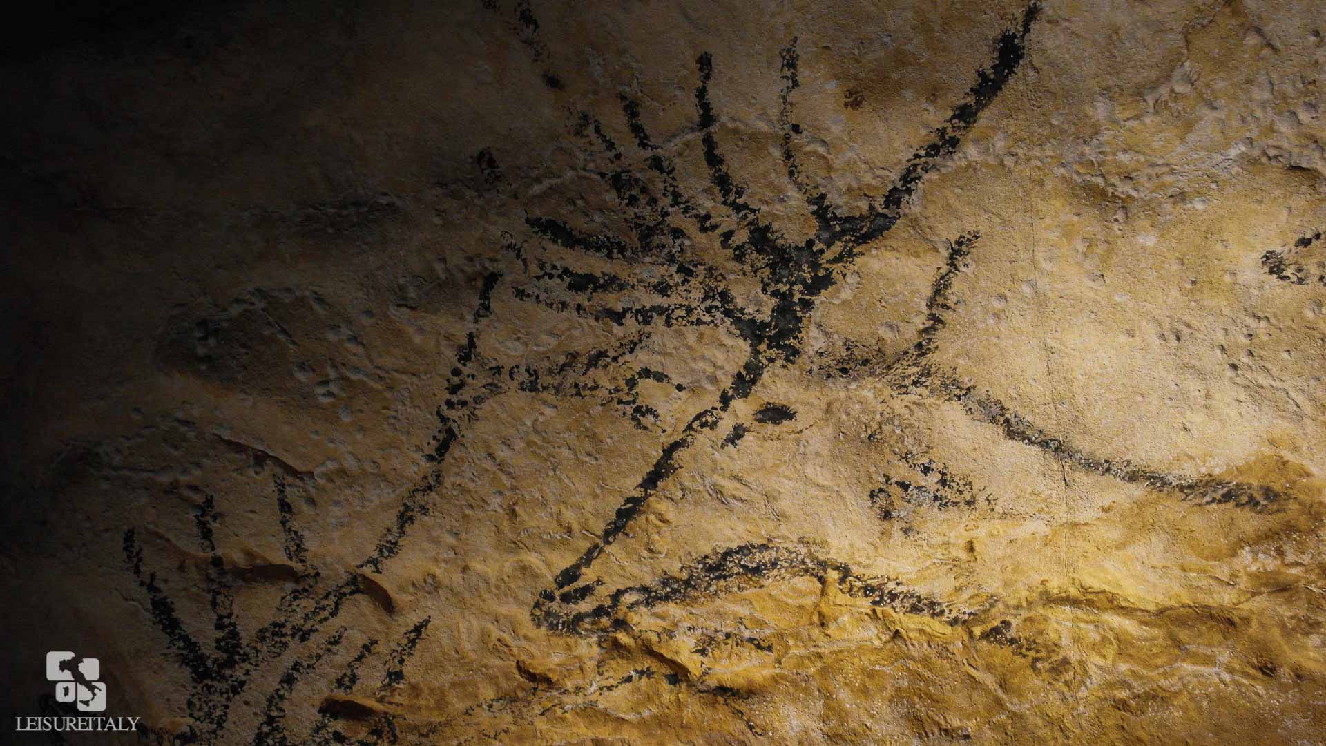 Reproduction of paintings on the cave