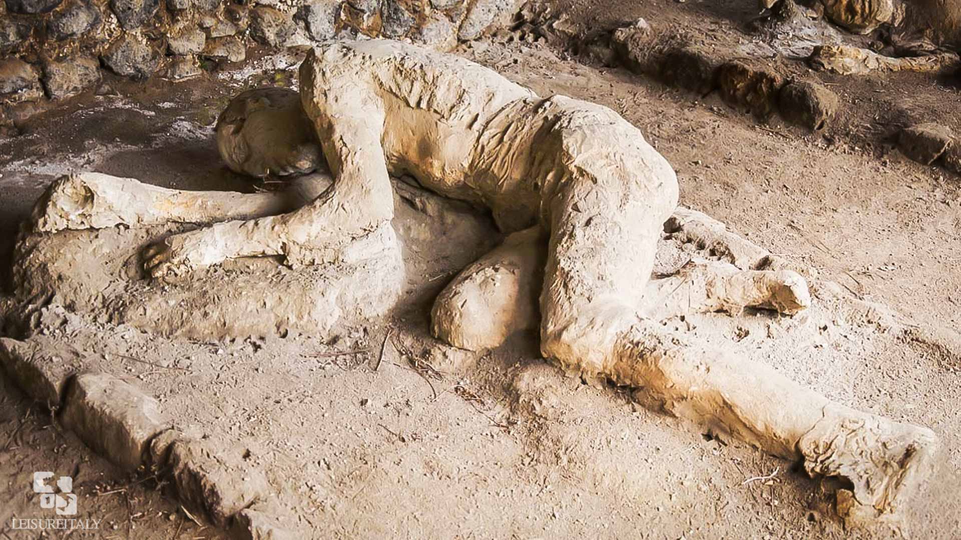 Pompeii or Herculaneum - A plaster cast at Pompeii