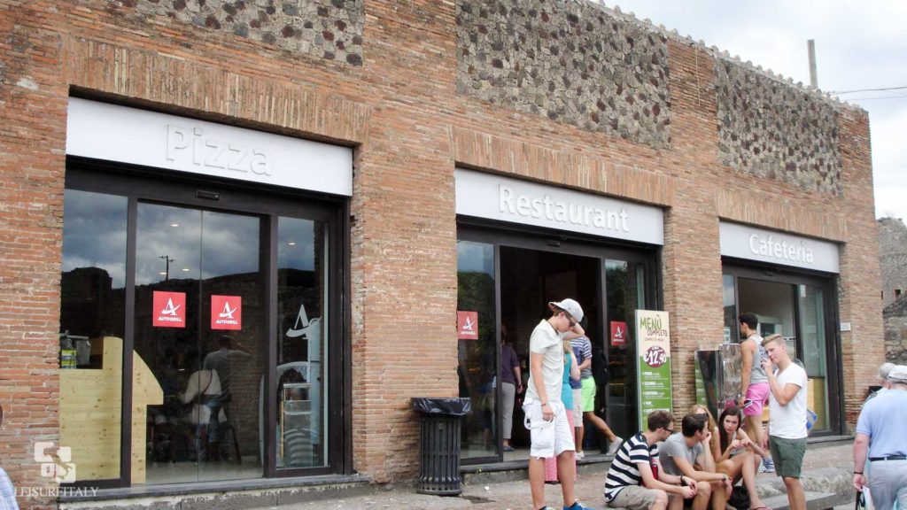 Cafeteria inside Pompeii - Pompeii travel tips